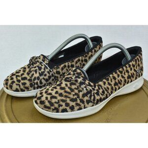 🌹Skechers Goga Mat Women's Shoes Size 7.5 Leopard Slip On Comfort Sandals 136303